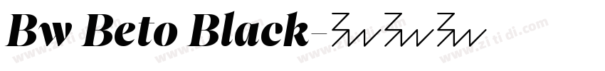 Bw Beto Black字体转换